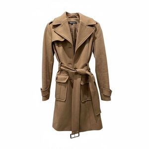Classic Women's Camel Trench Coat with Belt
